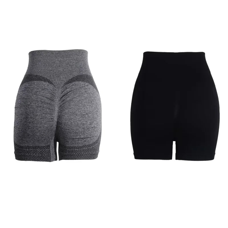 1/2PCS Women New Cycling Jogging Fitness High Waist Push Up Gym Shorts Leggings Women Yoga Clothing Women Shorts Sports For